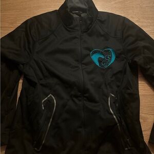 North End Sport Women's Jacket with Teal Heart Horse Design